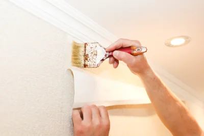 Pose de papier peint à Chamvres — revêtements muraux et toiles de verre